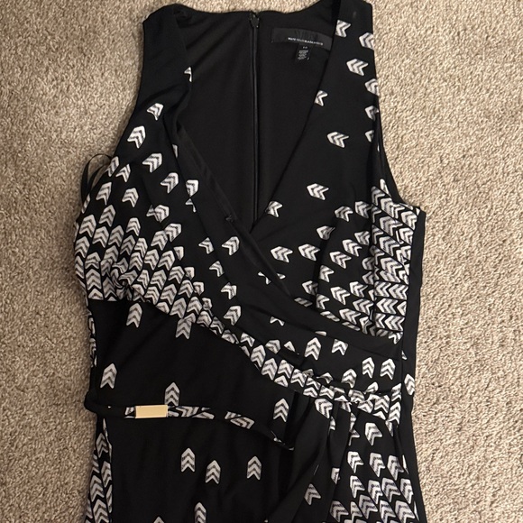 White House Black Market Black and White Maxi Dress - Picture 3 of 4